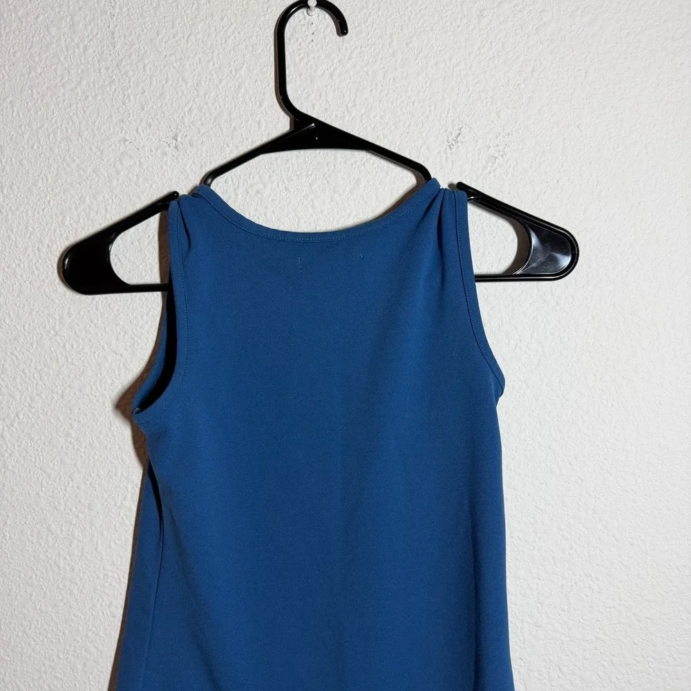 KnitWorks Tank Top Girls 8 Navy Blue Sleeveless‎ Stretch Round Neck Pullover